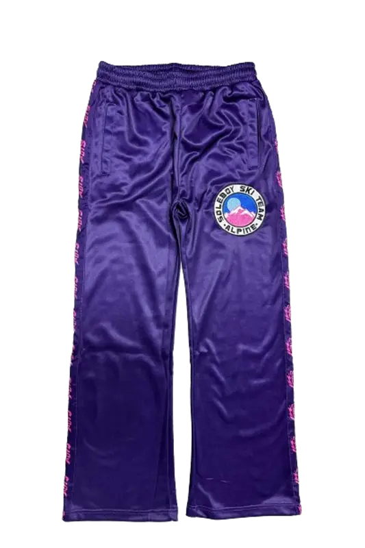SoleBoy Purple Ski Track Pants  $100