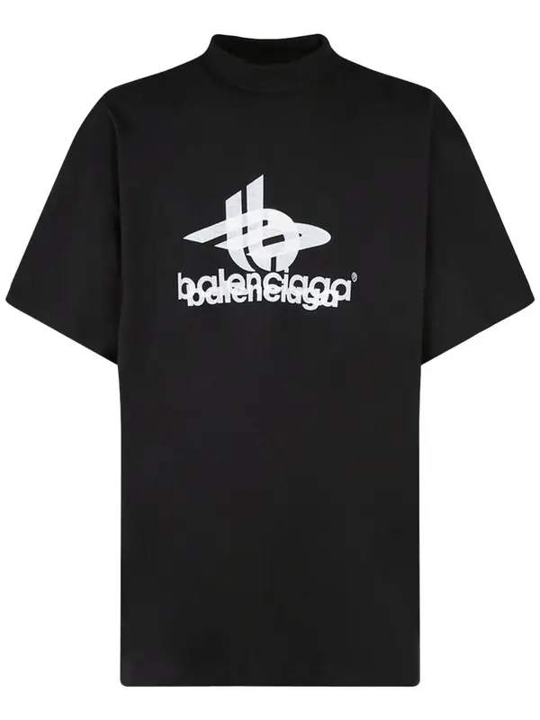 Balenciaga Layered Sports Oversized T-shirt In Black $825