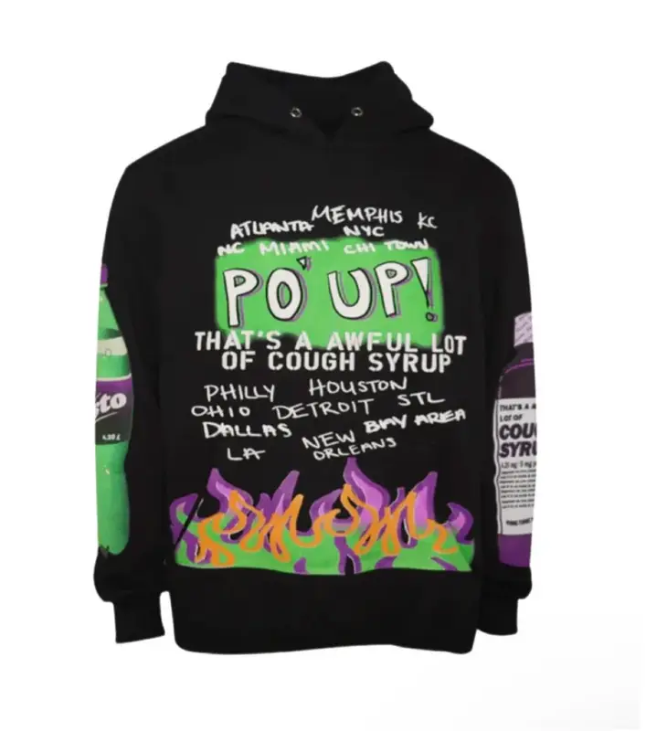 Cough Syrup Po Up Hoodie  $260