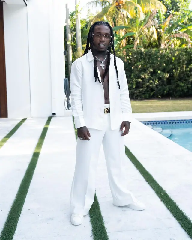 Jacquees outfit in Louis Vuitton, 2024