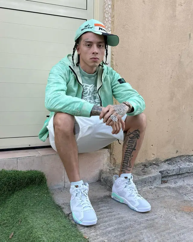 Central Cee outfit in Stone Island, Nike, and Nocta, 2024