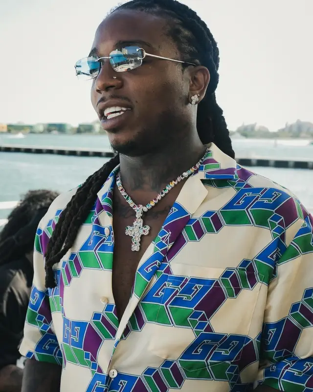 Jacquees outfit in Gucci and Cartier, 2024