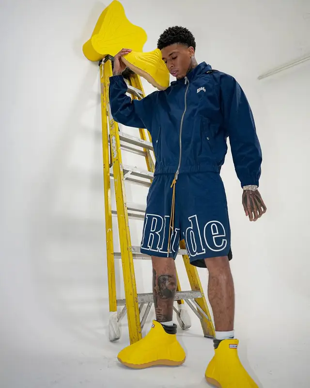 NLE Choppa outfit in Rhude, NLE Choppa Merch , and Fctry Lab, 2024