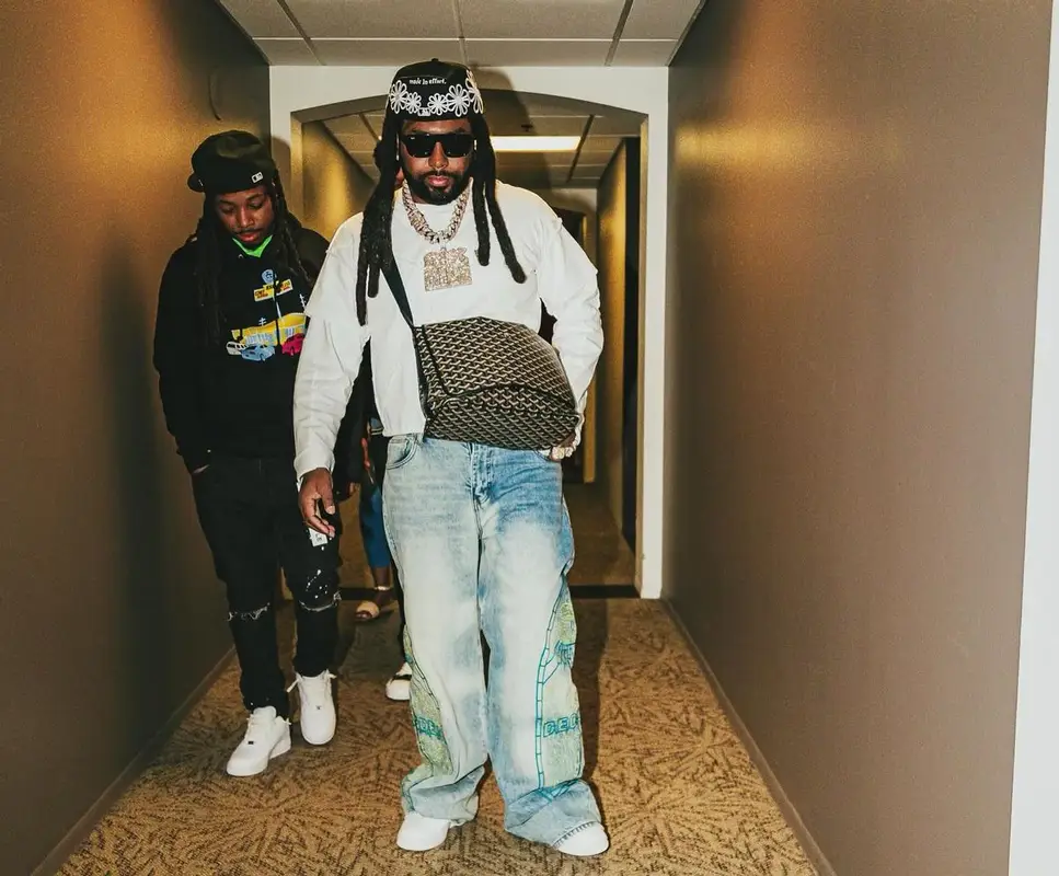 Icewear Vezzo outfit in Who Decides War, Nike, and Goyard, 2024