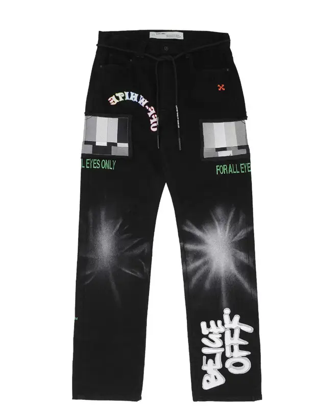 Off-White Black Ev Bravado Relaxed Jeans $1510
