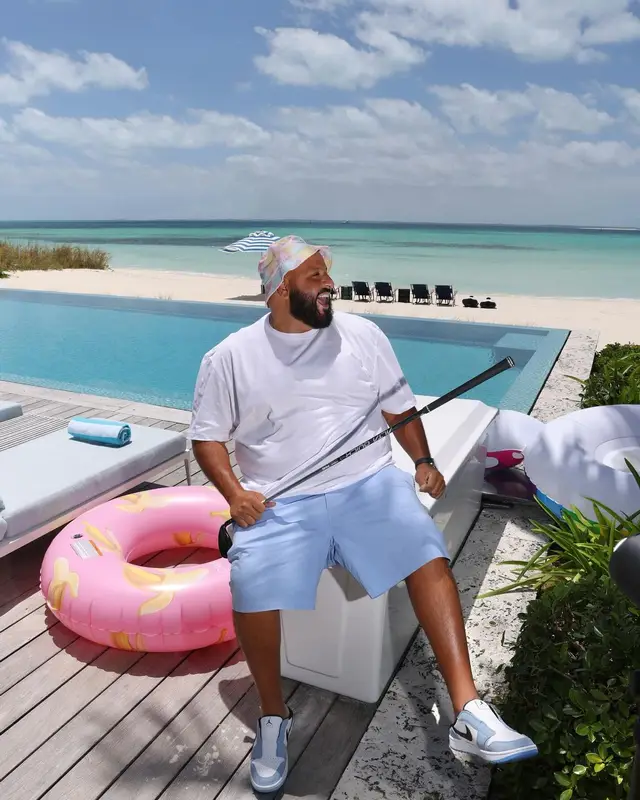 DJ Khaled outfit in Nike and Ralph Lauren, 2024
