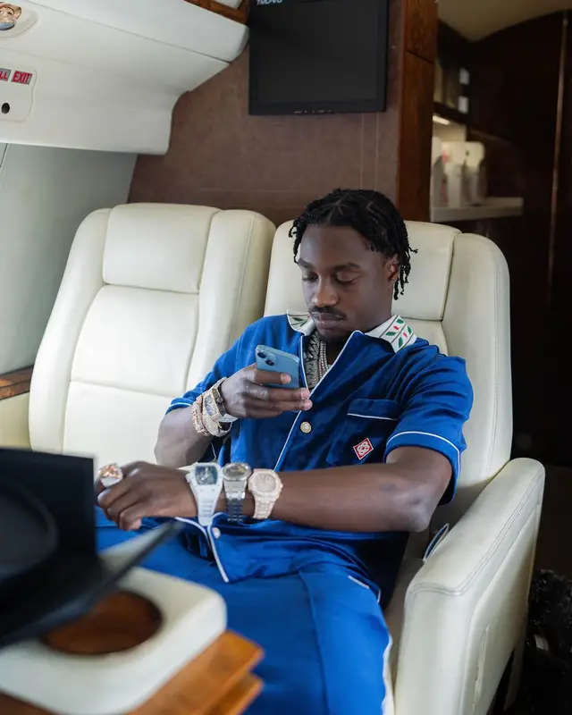 Lil Tjay outfit in Casablanca and Marni, 2024
