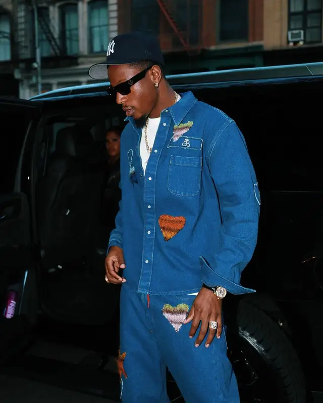 Joey Badass outfit in Marni, Dior, and New Era, 2024