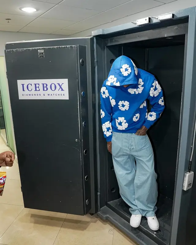 NLE Choppa outfit in Denim Tears, Kenzo, and Louis Vuitton, 2024