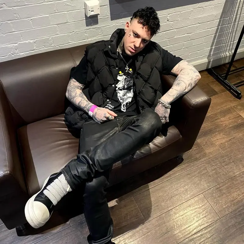 Brennan Savage outfit in Bottega Veneta and Rick Owens, 2024