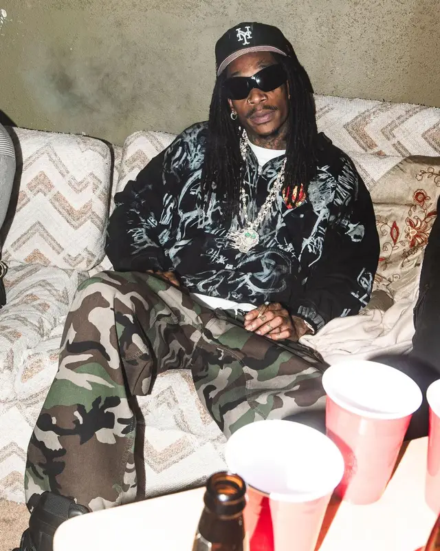 Wiz Khalifa outfit in Rick Owens, Balenciaga, and New Era, 2024