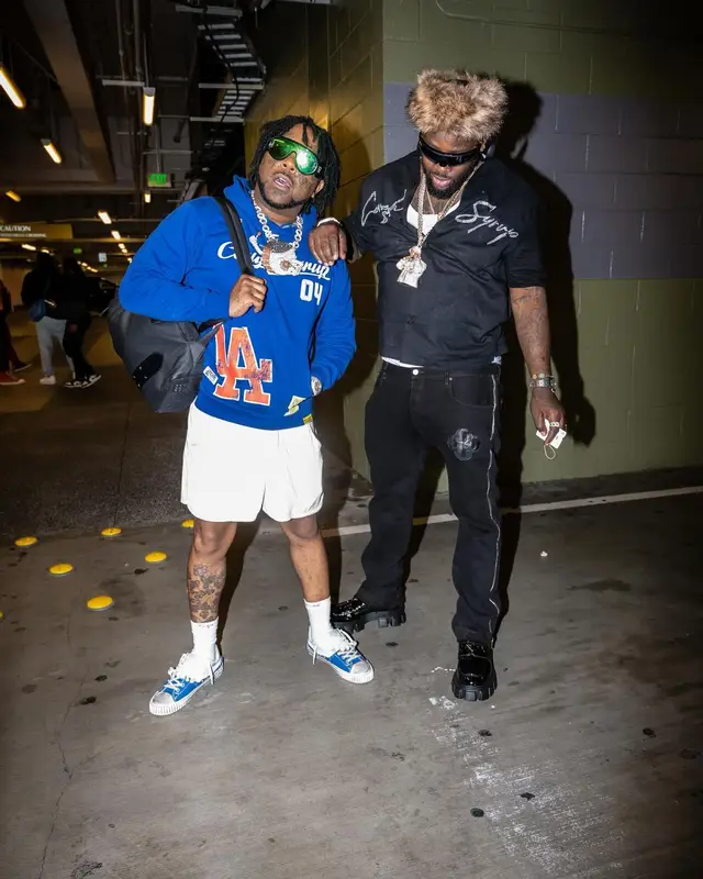 03 Greedo outfit in Cough Syrup, Loewe, and Supreme, 2024