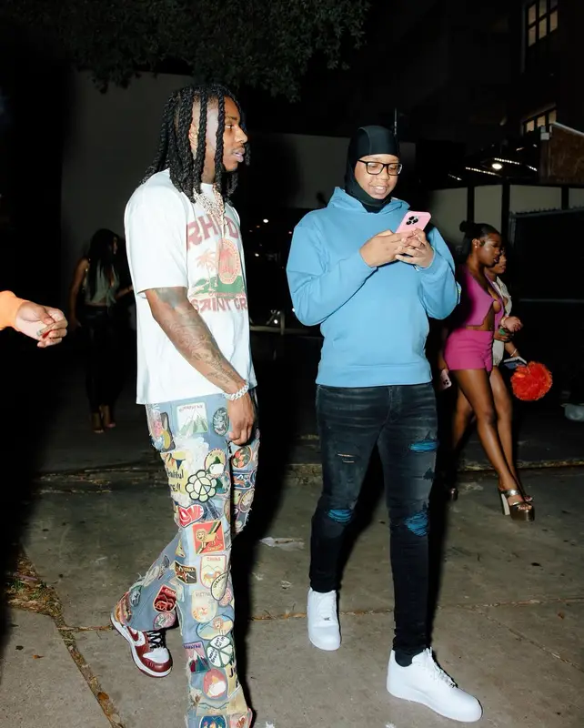 Polo G outfit in Rhude, Kapital, and Supreme, 2024