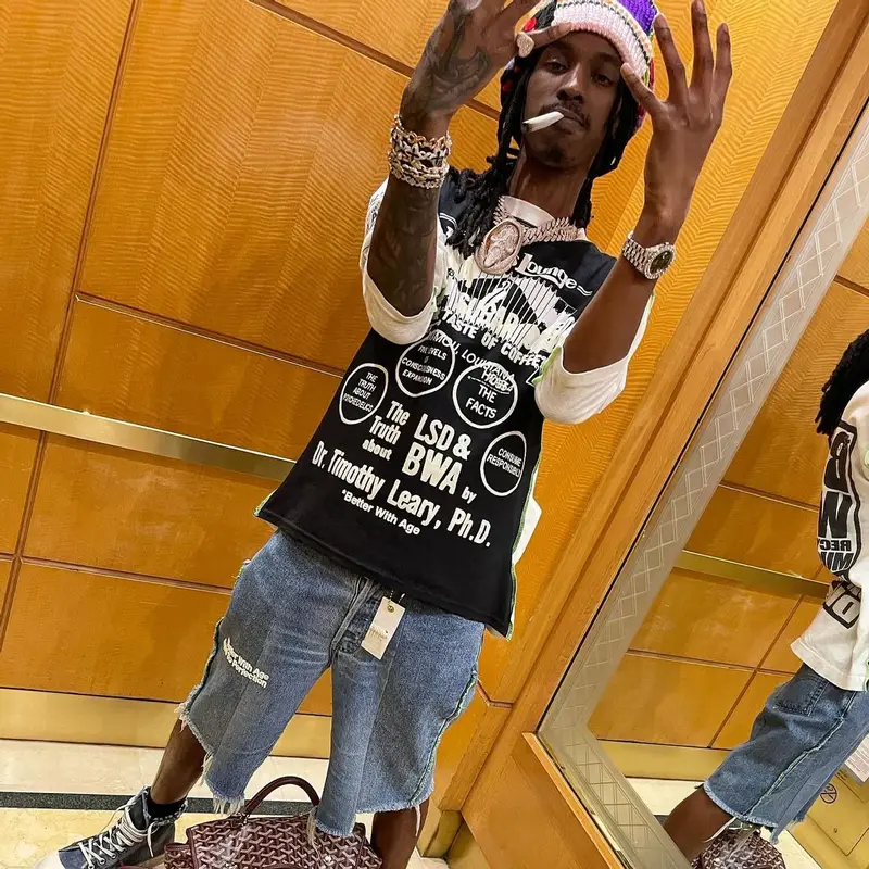 Baby Smoove outfit in Better With Age, Balenciaga, and Goyard, 2024