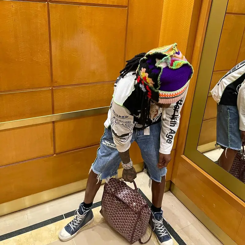 Baby Smoove outfit in Better With Age, Balenciaga, and Goyard, 2024
