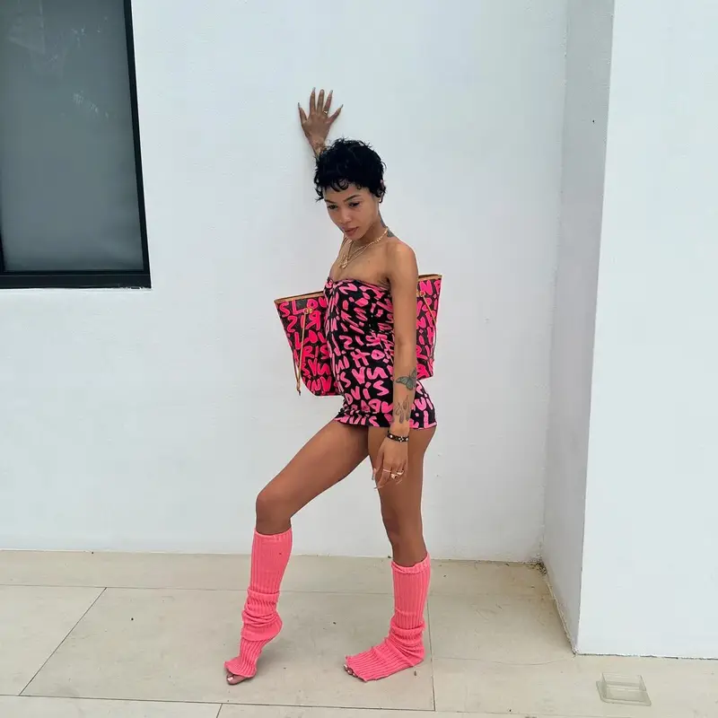 Coi Leray outfit in Louis Vuitton and No Name, 2024