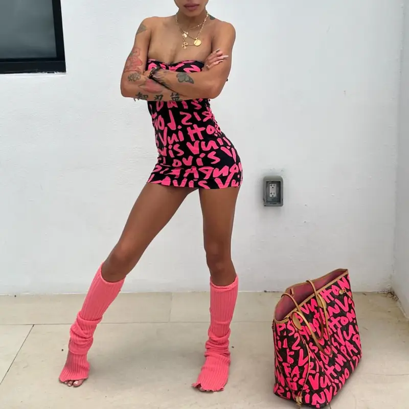 Coi Leray outfit in Louis Vuitton and No Name, 2024