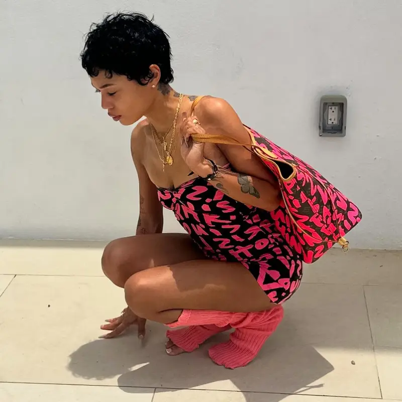 Coi Leray outfit in Louis Vuitton and No Name, 2024