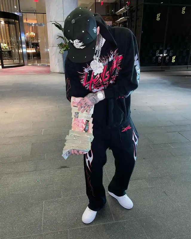 Millyz outfit in Nike and Hellstar, 2024