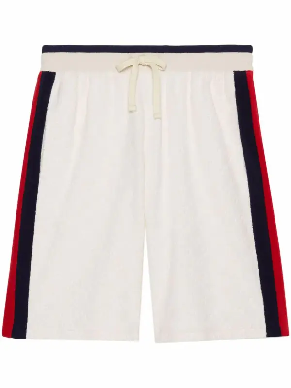 Gucci Double G Cotton Shorts In White $1800
