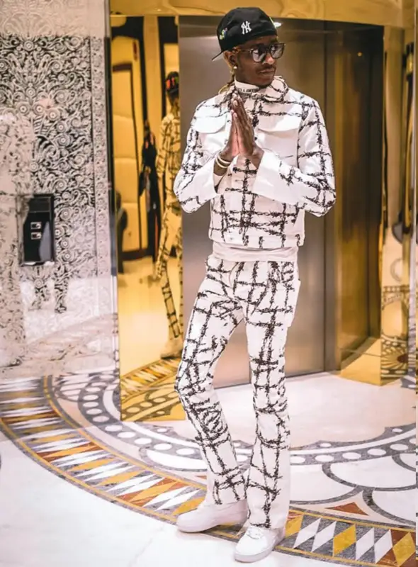 Young Thug outfit in Formy Studio and Nike, 2024