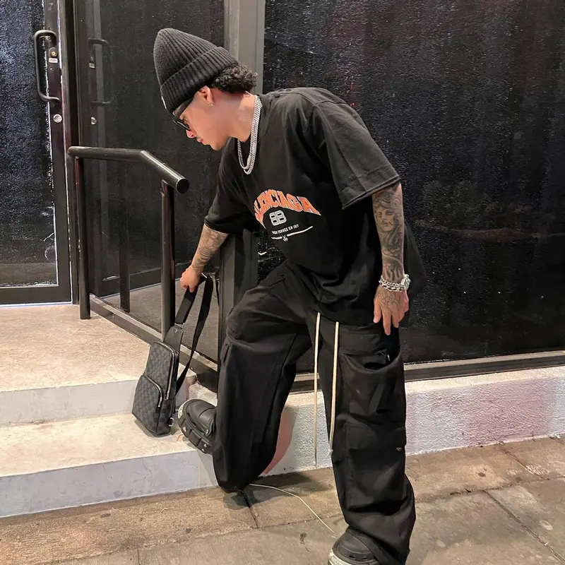 Suigeneris outfit in Balenciaga, Louis Vuitton, and Moncler, 2024