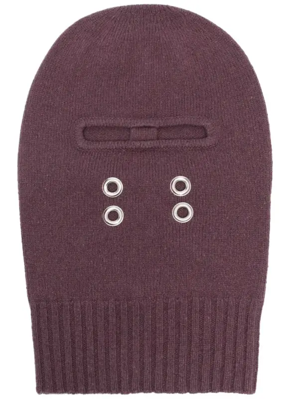 Rick Owens Gimp Cashmere Balaclava In Pink $500