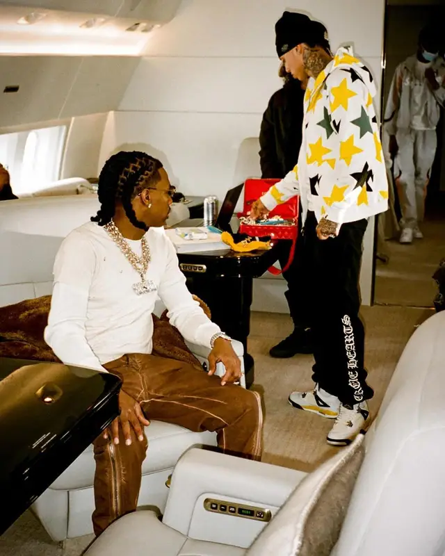 Central Cee outfit in Bape, Chrome Hearts, and Jordan, 2024