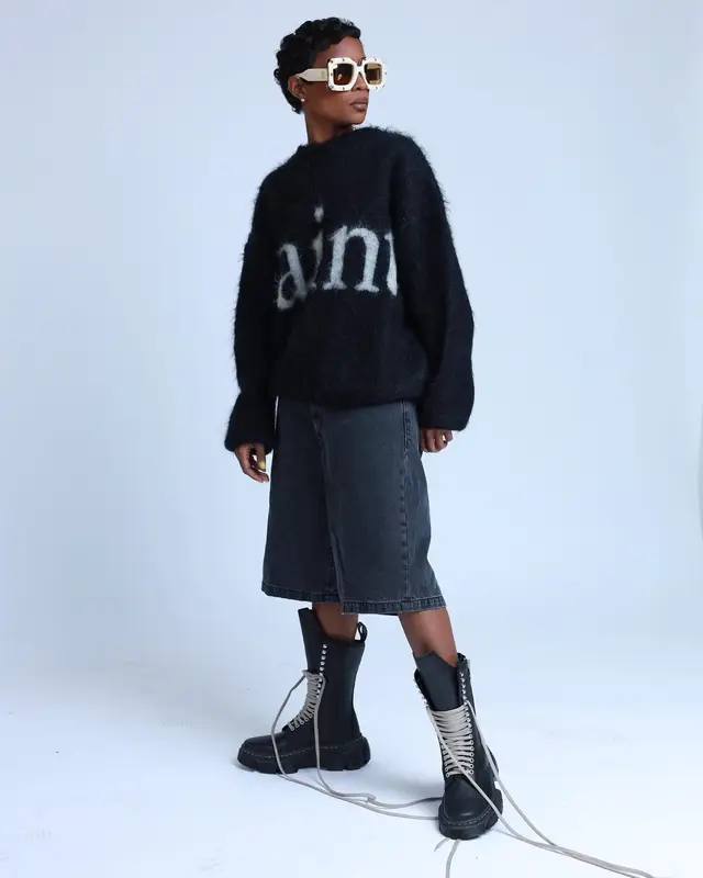 DeJ Loaf outfit in Rick Owens, Gucci, and Dr. Martens, 2024