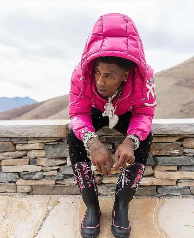 NBA YoungBoy outfit in Moncler, Guapi, and Muck Boots , 2024