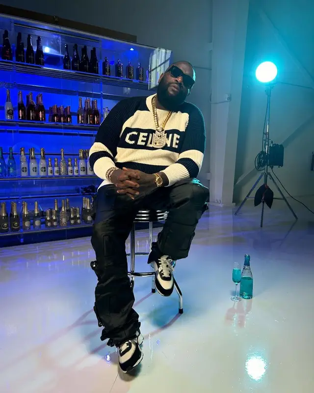 Rick Ross outfit in Celine, Thrt Denim, and Chanel, 2024