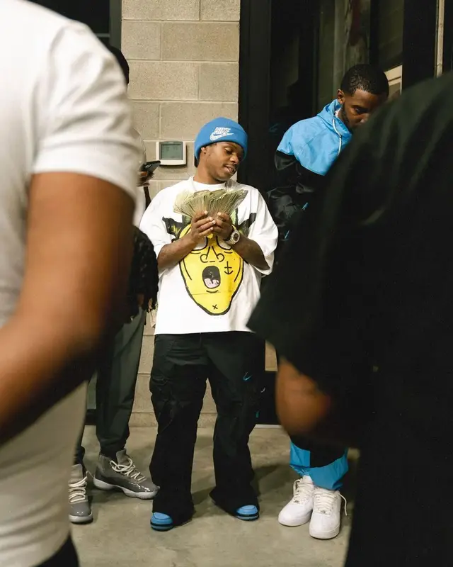 42 Dugg outfit in Supreme, Off-White, and Nike, 2024