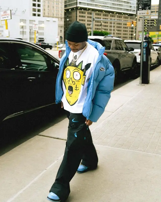42 Dugg outfit in Supreme, Off-White, and Nike, 2024