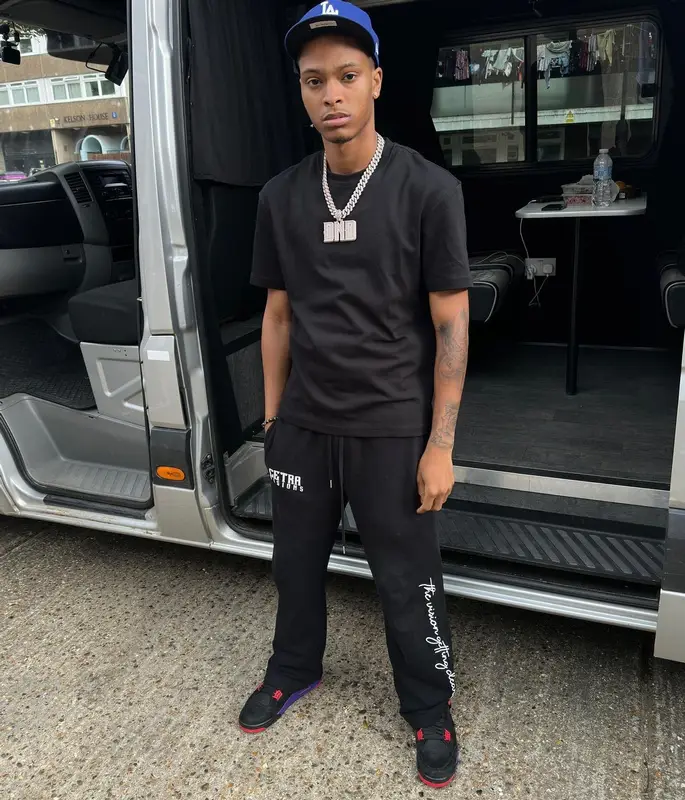 Nemzzz outfit in Cetra Visions, New Era, and Jordan, 2024