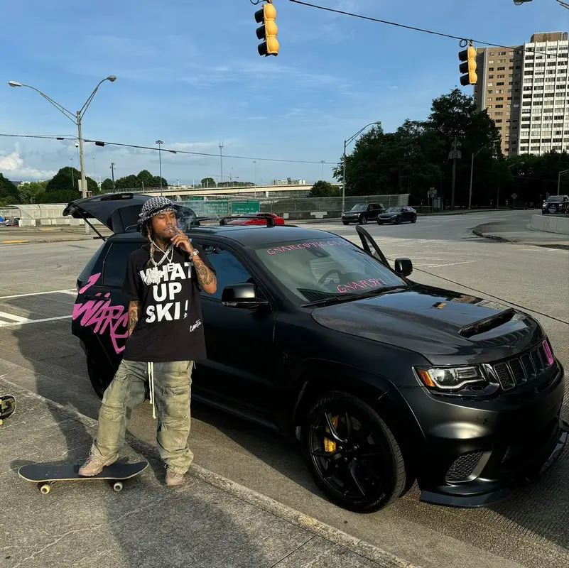 Lil Gnar outfit in Rick Owens, Lanvin, and Balenciaga, 2024