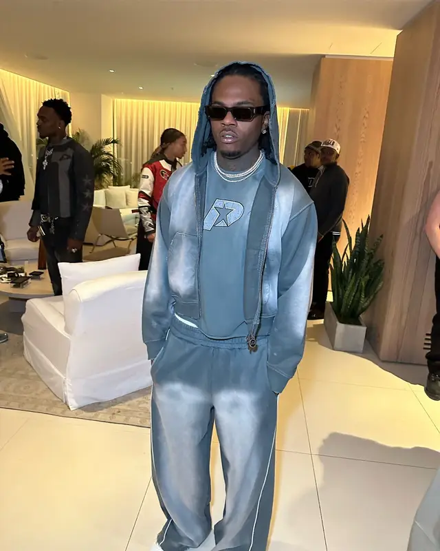 Gunna outfit in P by Gunna and Nike, 2024