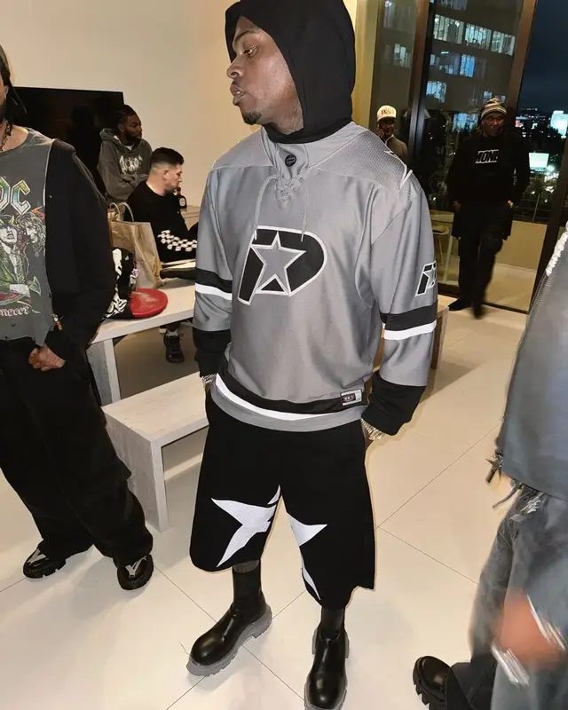 Gunna outfit in P by Gunna, Rick Owens, and Balenciaga, 2024