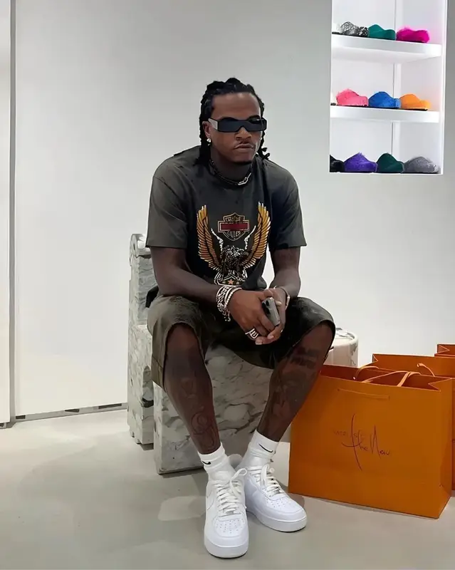 Gunna outfit in Vintage, Rick Owens, and Nike, 2024