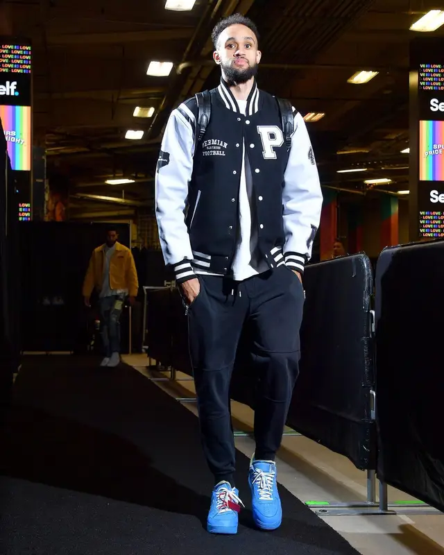 Derrick White outfit in Headgear Classics and Nike, 2024