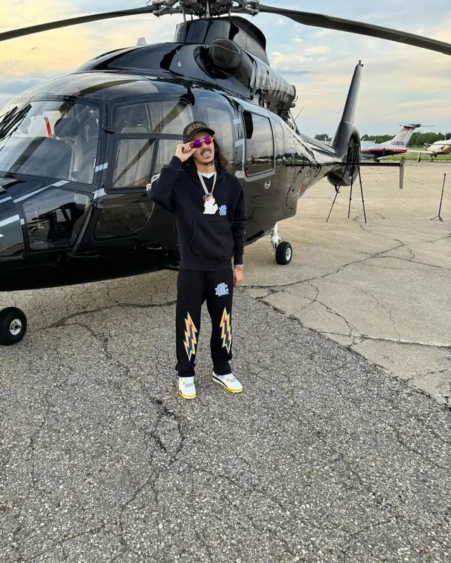 BabyTron outfit in Eric Emanuel, Jordan, and Supreme, 2024