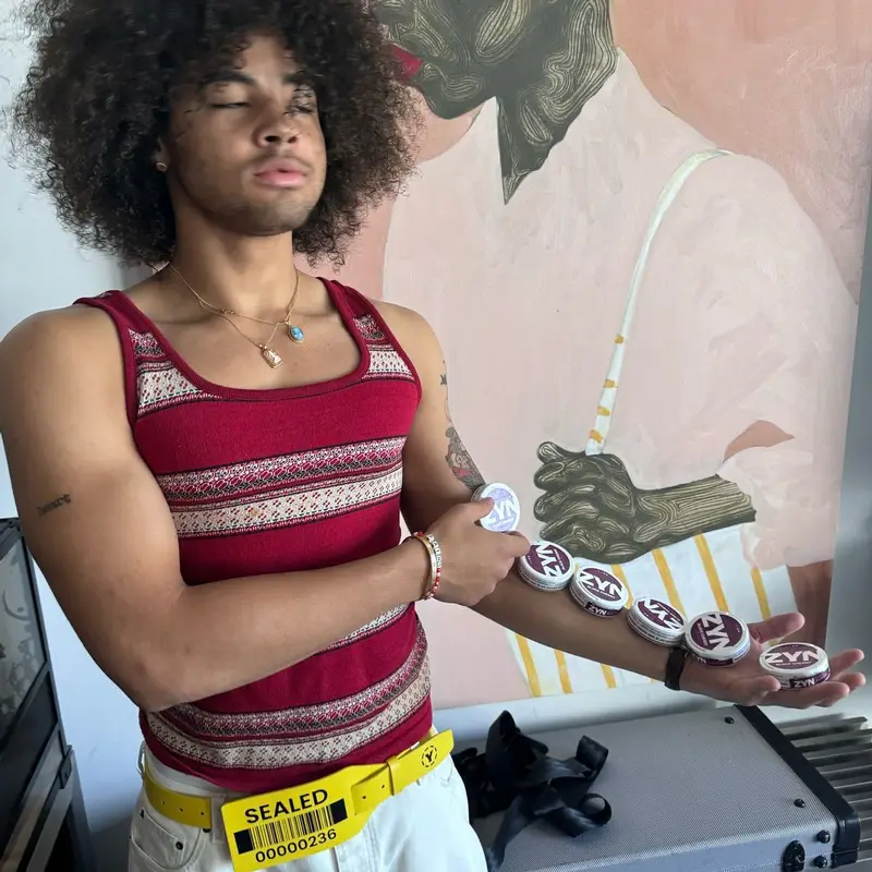 24kGoldn outfit in Yami Miyazaki, Cartier, and Button Network, 2024