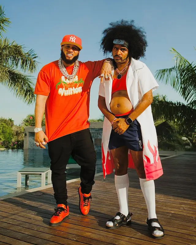 El Alfa El Jefe outfit in Louis Vuitton and New Era, 2024