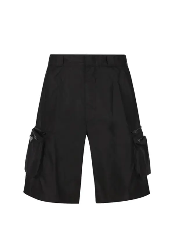 Prada Re-nylon Cargo Shorts In Black $1590