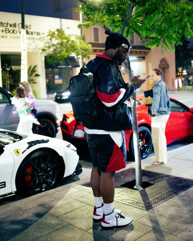 Peezy outfit in Kith, Jordan, and Loewe, 2024
