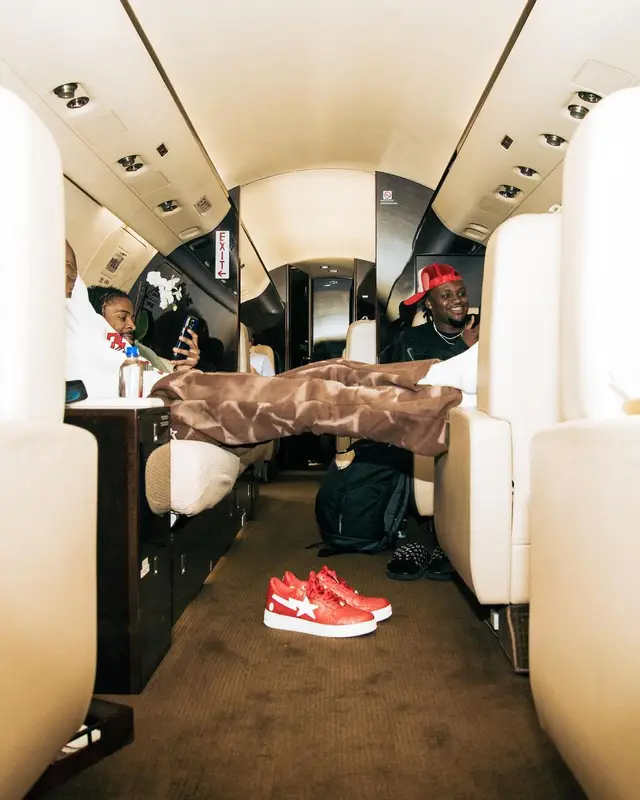 Ja Morant outfit in Retrovert and Bape, 2024