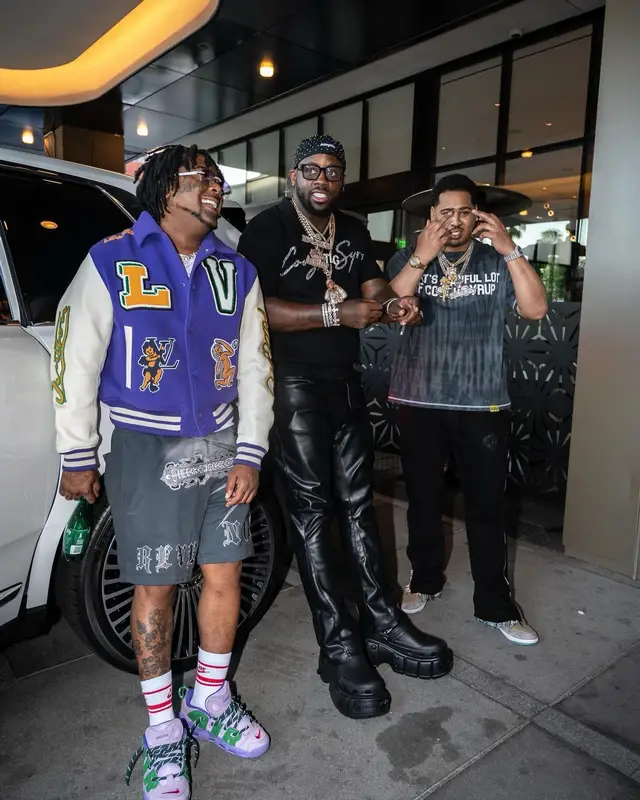 03 Greedo outfit in Louis Vuitton, Ambush, and Nike, 2024