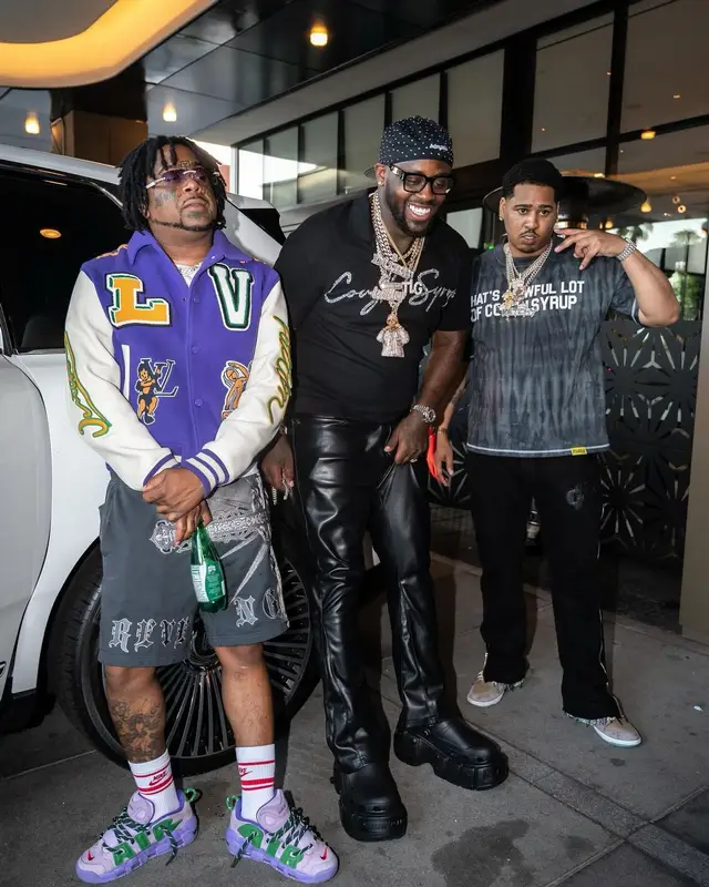 03 Greedo outfit in Louis Vuitton, Ambush, and Nike, 2024