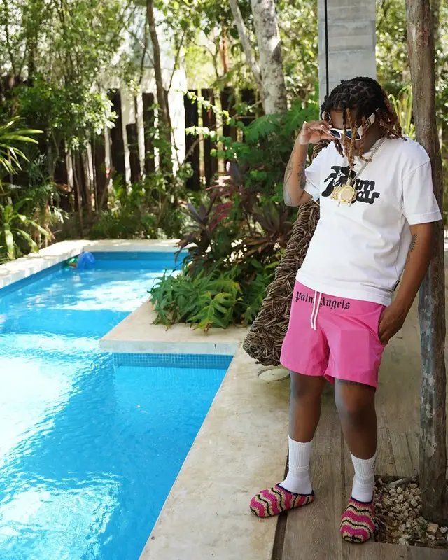 K Hood outfit in Palm Angels and Marni, 2024