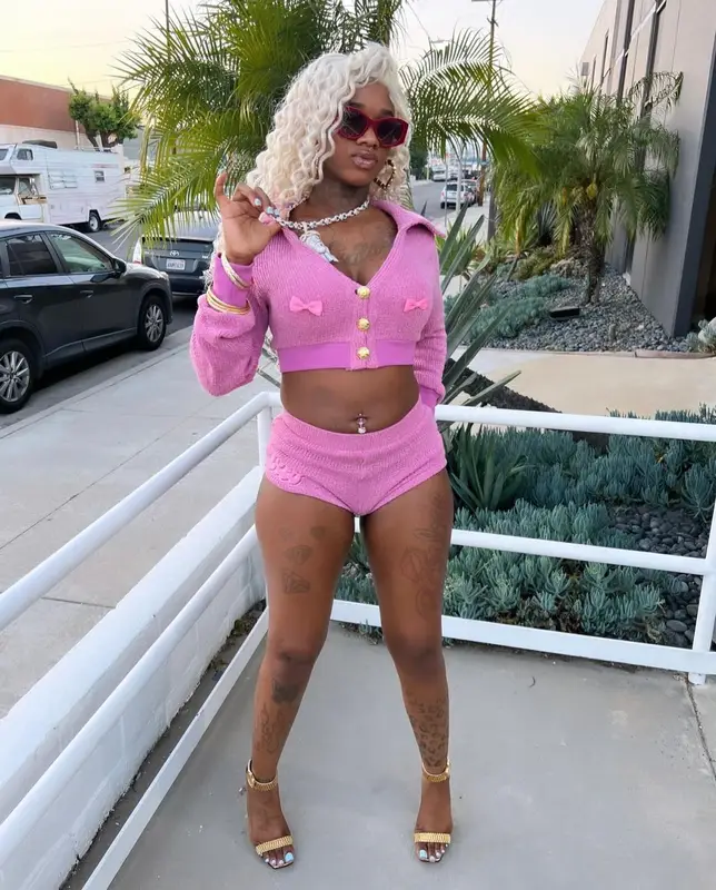 Sexyy Red outfit in Chanel, Giuseppe Zanotti, and Christian Cowan, 2024