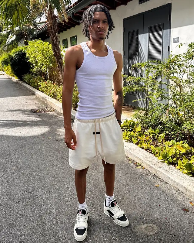 Nemzzz outfit in Fear of God, Louis Vuitton, and Nike, 2024